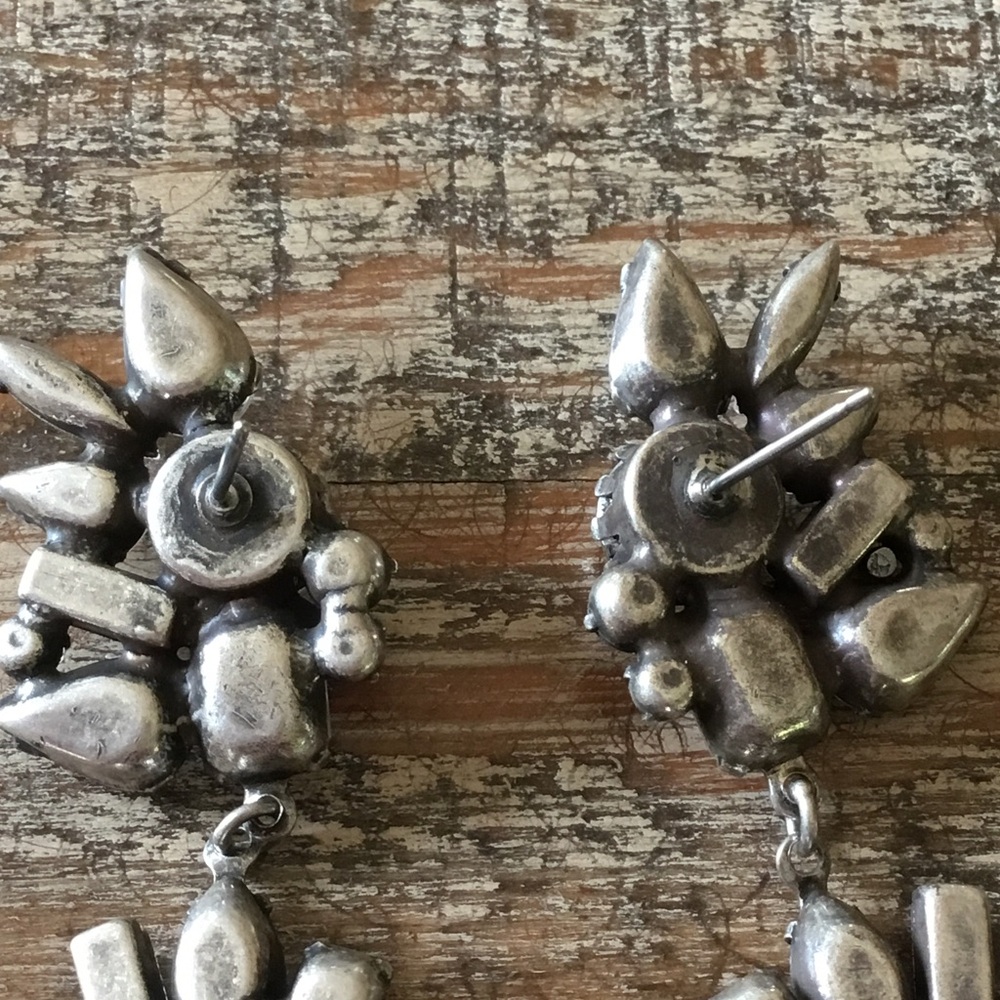 DANNIJO Crystal Rhinestone Statement Earrings NO BACKS - Picture 7 of 8